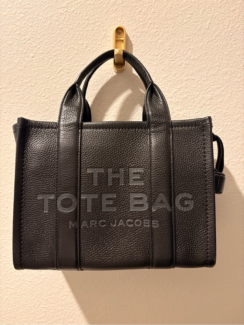 Marc Jacobs Black Pebbled Leather Tote